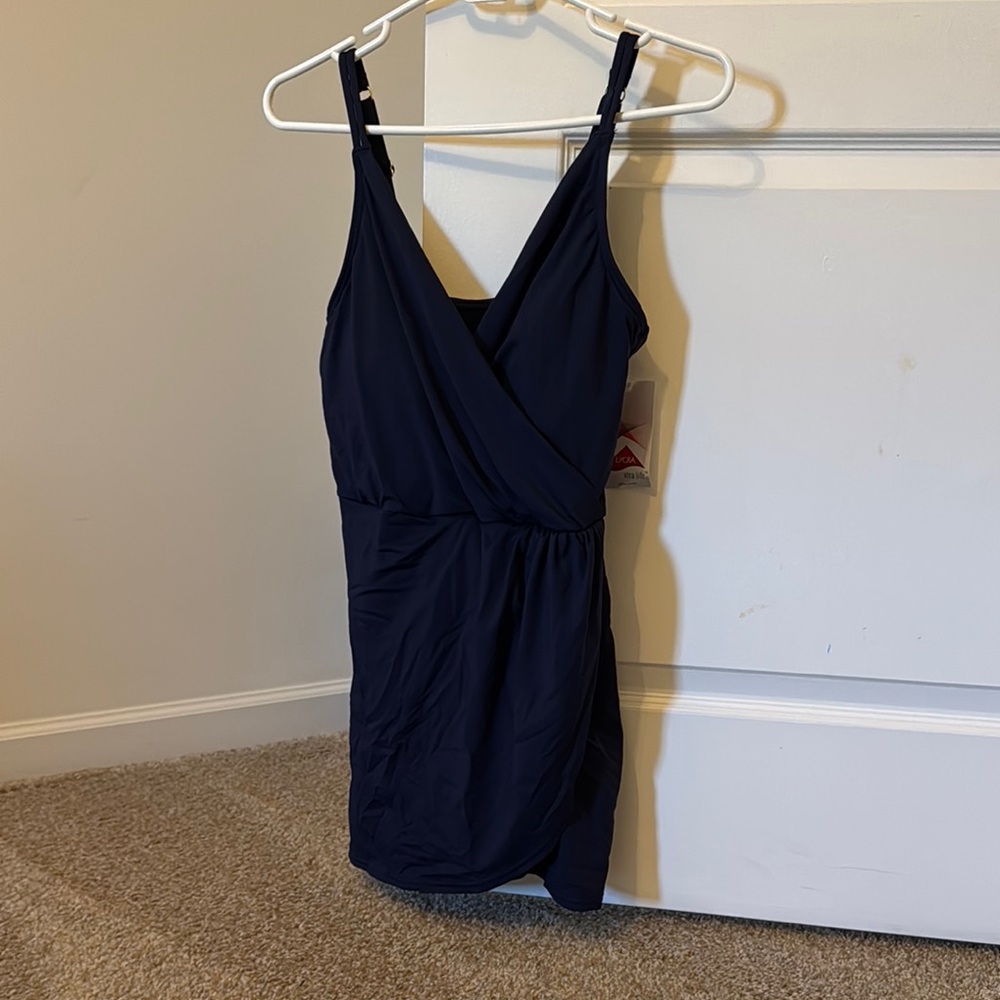 Lands' End Women's Navy One-Piece Swim Dress